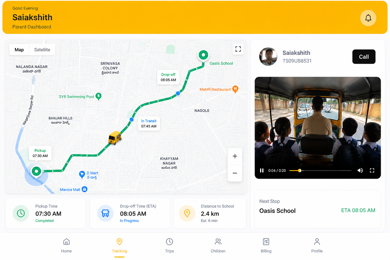 Live Tracking